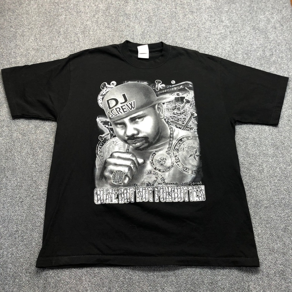 DJ Screw Gone But Not Forgotten Memorial T-Shirt Pro Team Mens 2XL Black Rap Tee